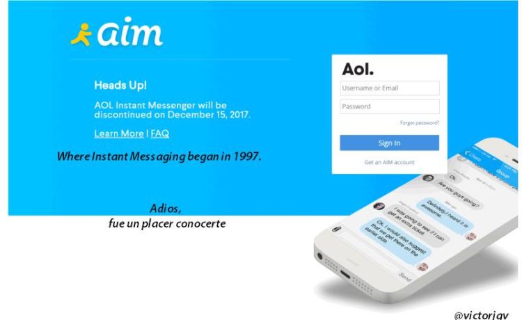 AOL Instant Messenger se cerrará el 15 de diciembre