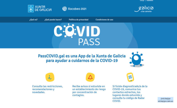 PassCOVID.gal - la App de la Xunta de Galicia para ayudar a cuidarnos de la COVID-19